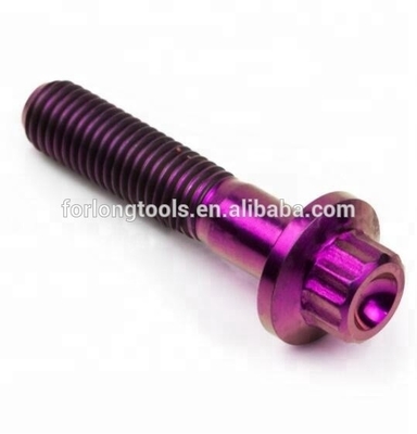 6AL-4V GR5 DIN Standard M7*32 12 Point Flange Head Titanium Split Rim Bolt для BBS и прочного дизайна