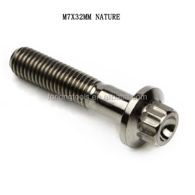 6AL-4V GR5 DIN Standard M7*32 12 Point Flange Head Titanium Split Rim Bolt для BBS и прочного дизайна
