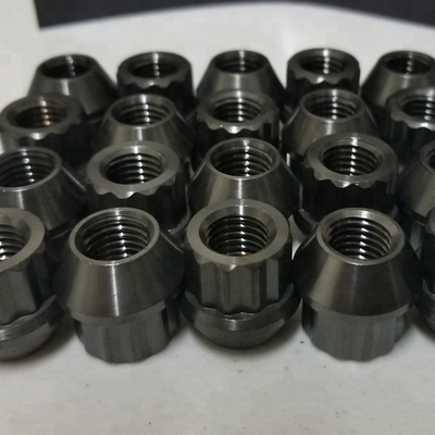 DIN Standard Plain Finish Titanium Flange Nuts for 1/2-20 Threaded Wheel Fastening Component (Стандартизированные титановые фланцевые орехи для 1/2-20 цепного компонента крепления колес)