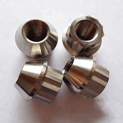 DIN Standard Plain Finish Titanium Flange Nuts for 1/2-20 Threaded Wheel Fastening Component (Стандартизированные титановые фланцевые орехи для 1/2-20 цепного компонента крепления колес)