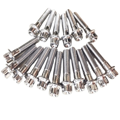 Естественный M8 x1.25x 32MM GR5 12-точечный фланцевый болт для улучшения и настройки производительности гоночных автомобилей