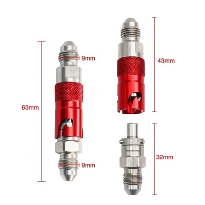 Universal AN3 Titanium Quick Release Dry Brake Coupling Hose Adapter Fittings for Universal Car Brake Line Connections (Универсальная AN3 титана с быстрым высвобождением) Фитинги для адаптеров шлангов сухого тормоза для универсальных автомобильных тормозных линий