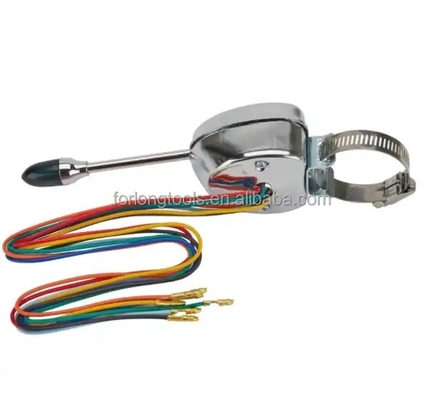 Черный универсальный горячий род Chrome Column Mount Turn Signal Switch с пуговицей опасности и стандартным размером OEM
