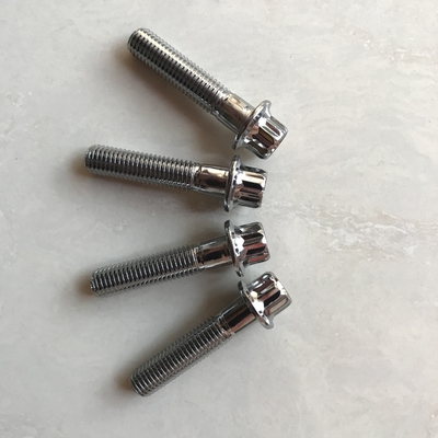 Sprint Car 12 PT BBS RS/RX Разделенные болты M7 x 32 Стальные болты внутри хромированные для стандарта ISO