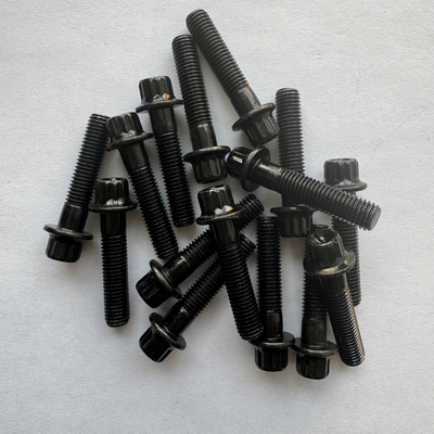 DIN Standard Silver Finish M7x 32MM LENGTH Steel 12 PT Фланцевые болты в черном цвете для автомобильной промышленности