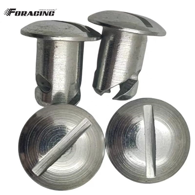 Универсальные кнопки Dzus Dome Head Button Silver 7/16&quot;x.500&quot; Steel Sprint Car Maxim с материалом Универсальный