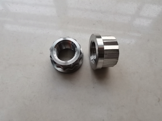 Универсальное серебро 1/2&quot; -20 Титановые 12 PT фланцевые орехи