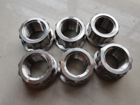 Универсальное серебро 1/2&quot; -20 Титановые 12 PT фланцевые орехи