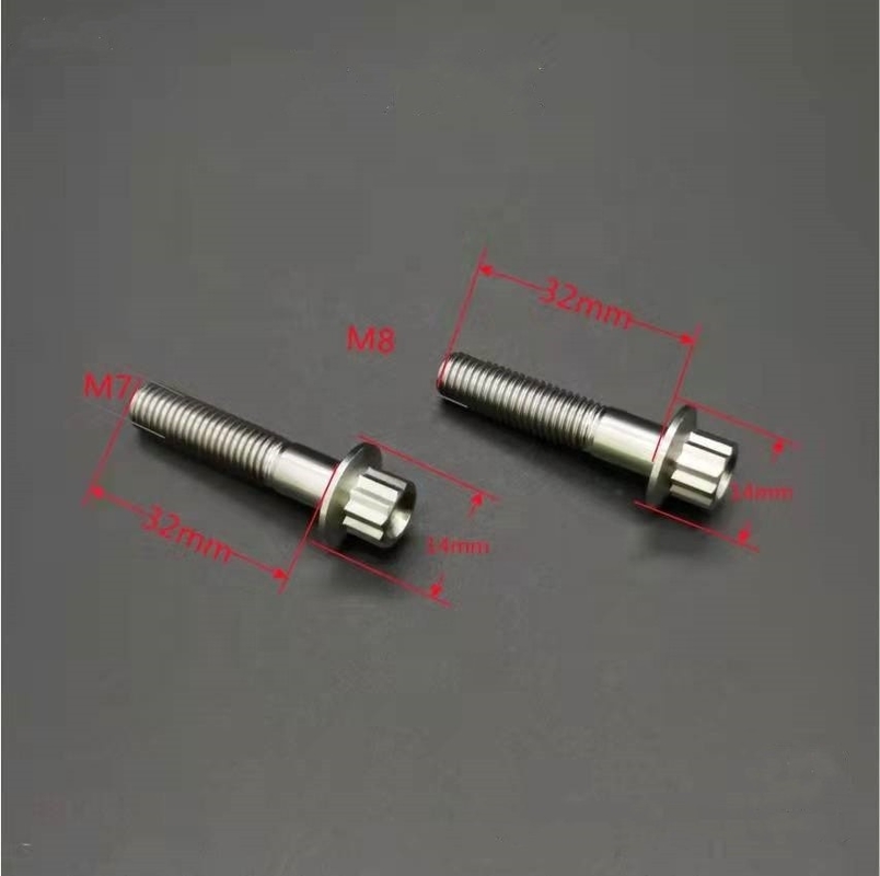 Стандарт ISO ZINC Finish Steel and Titanium Gr5 12 PT BBS Разделенные болты M7 x 32mm M8*32mm для автомобильных приложений