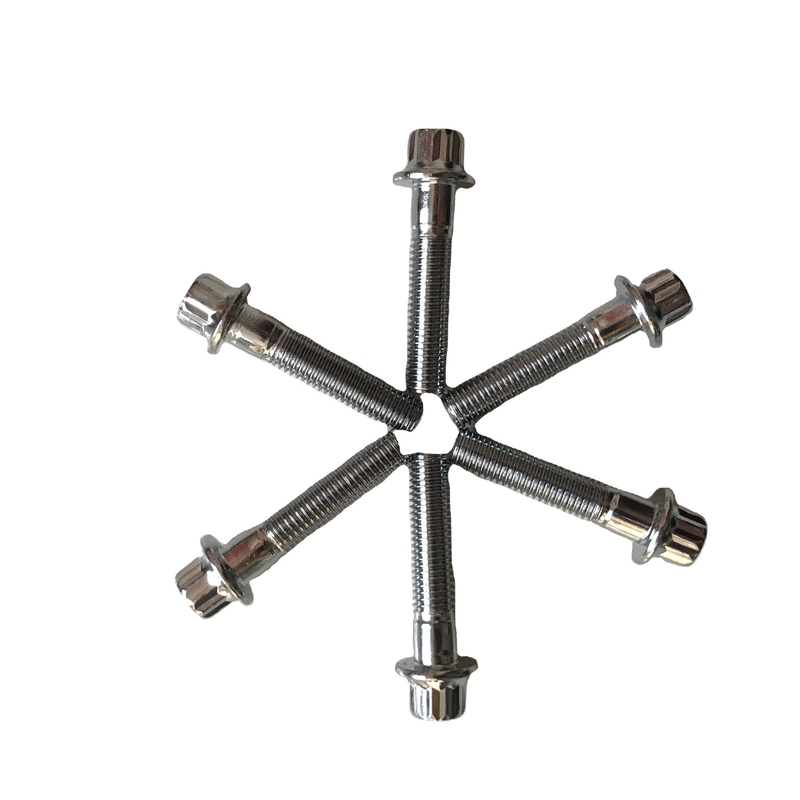 Sprint Car 12 PT BBS RS/RX Разделенные болты M7 x 32 Стальные болты внутри хромированные для стандарта ISO