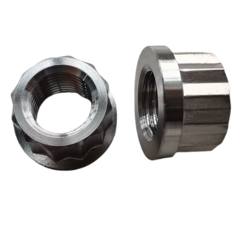 Универсальное серебро 1/2&quot; -20 Титановые 12 PT фланцевые орехи